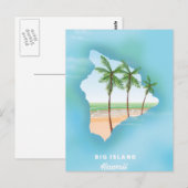 Hawaii Grote eiland Briefkaart (Voorkant / Achterkant)
