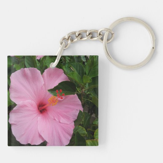 Hawaii Hanauma Bay Hibiscus Bloemen Sleutelhanger (Achterkant)