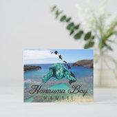 Hawaii Hanauma Bay Turtle - Honu Briefkaart (Staand voorkant)