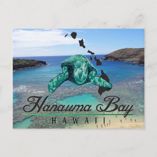 Hawaii Hanauma Bay Turtle - Honu Briefkaart (Voorkant)