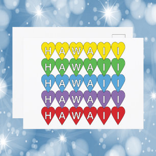 Hawaii Harten Kleurrijk Briefkaart