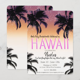 Hawaii Hawaiaanse Meisjes Weekend Meidenavakantie Kaart