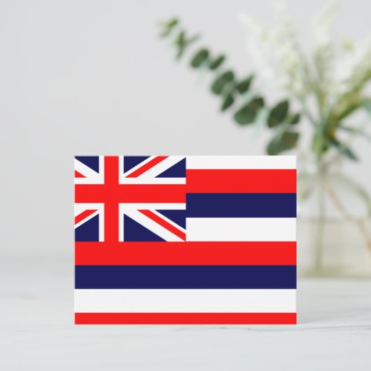 HAWAII/HAWAÏAN FLAG BRIEFKAART (Staand voorkant)