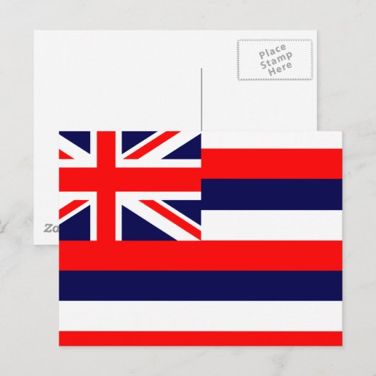 HAWAII/HAWAÏAN FLAG BRIEFKAART (Voorkant / Achterkant)
