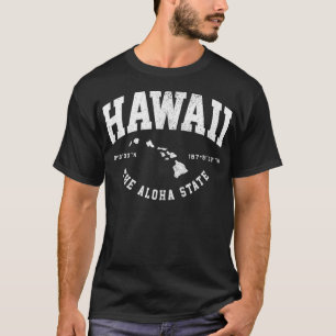 Hawaii Hawaiiaanse eilanden Coördineert staatskaar T-shirt