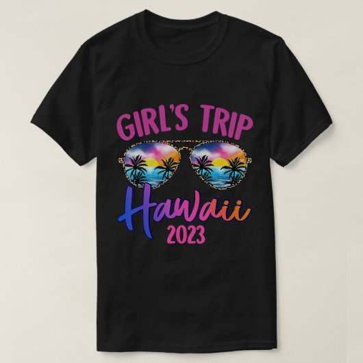 Hawaii Hawaiian 2023 Girls Trip Sunbril Summer T-shirt (Design voorkant)