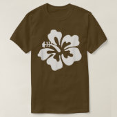 Hawaii Hawaiian Hibiscus Flower White on Pink  T-shirt (Design voorkant)
