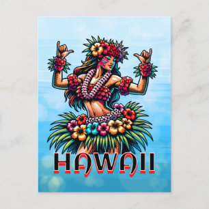 Hawaii   Hawaiian Hula Dancer Briefkaart