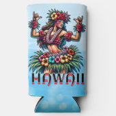 Hawaii | Hawaiian Hula Dancer gepersonaliseerd Seltzer Blikjeskoeler (Voorkant)