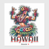 Hawaii | Hawaiian Hula Dancer Sticker (Vel)