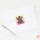 Hawaii | Hawaiian Hula Dancer Vierkante Sticker (Envelop)