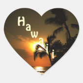 Hawaii Heart Hart Sticker (Voorkant)