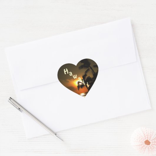 Hawaii Heart Hart Sticker (Envelop)