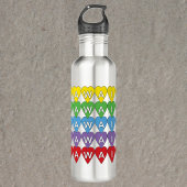 Hawaii Heart Pattern Rainbow Waterfles