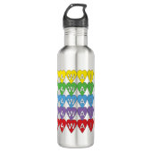 Hawaii Heart Pattern Rainbow Waterfles (Voorkant)