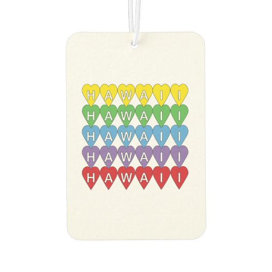Hawaii Hearts Rainbow Luchtverfrisser (Achterkant)
