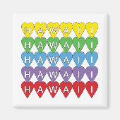 Hawaii Hearts Rainbow Magneet (Voorkant)