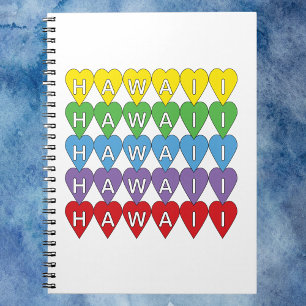 Hawaii Hearts Rainbow Notitieboek