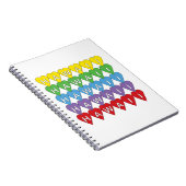 Hawaii Hearts Rainbow Notitieboek (Rechterzijde)
