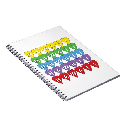 Hawaii Hearts Rainbow Notitieboek (Rechterzijde)