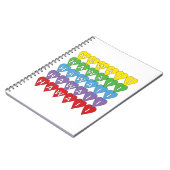 Hawaii Hearts Rainbow Notitieboek (Linkerzijde)