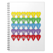 Hawaii Hearts Rainbow Notitieboek (Voorkant)
