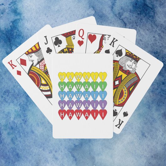Hawaii Hearts Rainbow Pokerkaarten