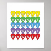 Hawaii Hearts Rainbow Poster (Voorkant)