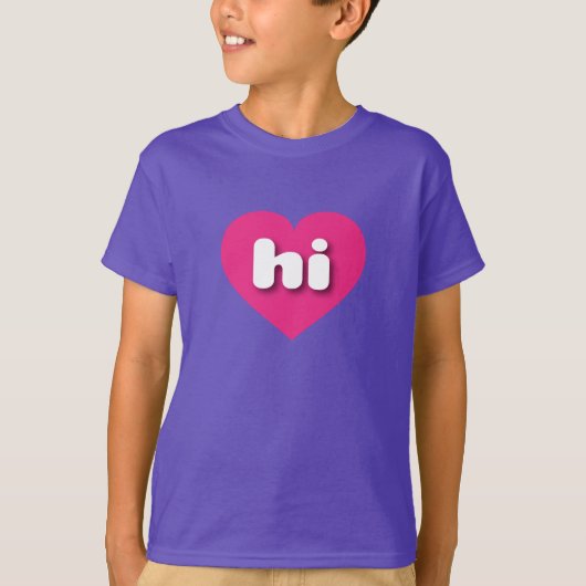Hawaii heet roze hart - Ik hou van hem T-shirt (Voorkant)