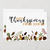 Hawaii Herfst Foliage Thanksgiving Card Feestdagenkaart (Voorkant / Achterkant)