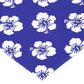 Hawaii Hibiscus blauw-wit Korte Tafelloper (Hoek)