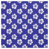 Hawaii Hibiscus blauw-wit Stof (Swatch)
