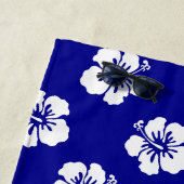 Hawaii Hibiscus blauw-wit Strandlaken (In situ)