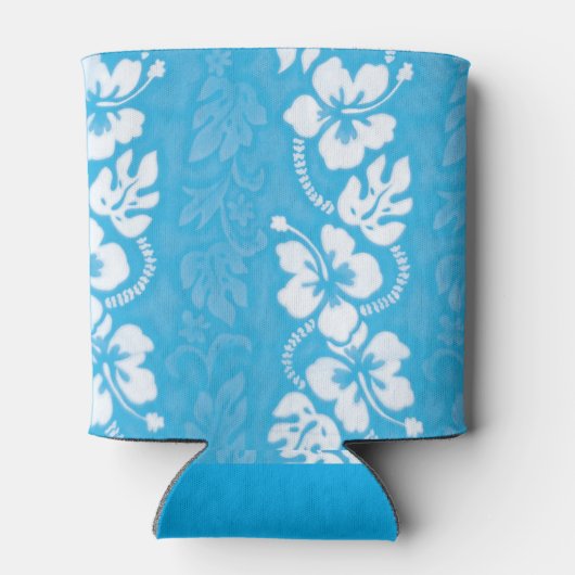 Hawaii hibiscus bloemen patroon monogram blikjeskoeler (Achterkant)