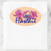 Hawaii hibiscus bloemen perzik stickers (Tas)