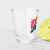 Hawaii hibiscus bloesschildpad Shot glass Shot Glas (Links)