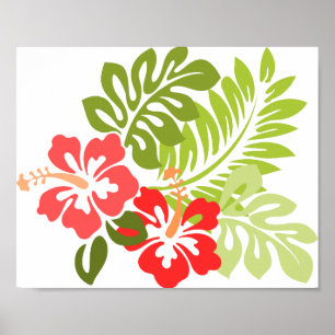 Hawaii Hibiscus Flora Floral Flowers Blossom Poster