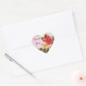 hawaii hibiscus florale tropische bruiloft hart sticker (Envelop)