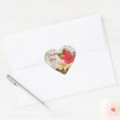  hawaii hibiscus florale tropische bruiloft hart sticker (Envelop)