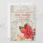  hawaii hibiscus florale tropische bruiloft kaart (Achterkant)
