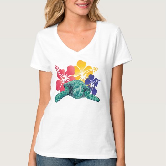Hawaii Hibiscus Flower T-shirt (Voorkant)