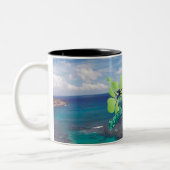 Hawaii Hibiscus Flowers en Turtle Tweekleurige Koffiemok (Links)