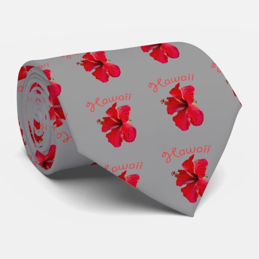 Hawaii Hibiscus Flowers Stropdas (Opgerold)