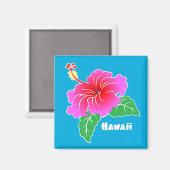 Hawaii Hibiscus Magneet (Voorkant / Achterkant)