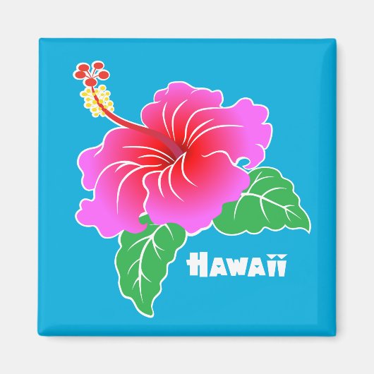 Hawaii Hibiscus Magneet (Voorkant)