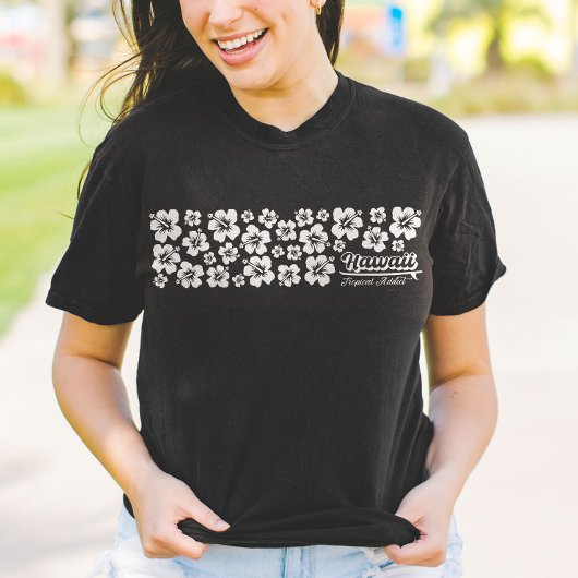 Hawaii Hibiscus Tropische Zomer Strand Vakantie T-shirt