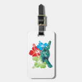 Hawaii Hibiscus Turtle Bagagelabel (Voorkant verticaal)