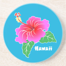 Hawaii Hibiscus Zandsteen Onderzetter