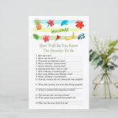 Hawaii Hoe goed ken je het baby shower spel? (Staand voorkant)