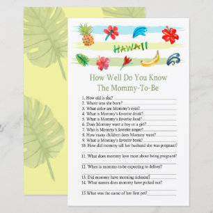 Hawaii Hoe goed ken je het baby shower spel?